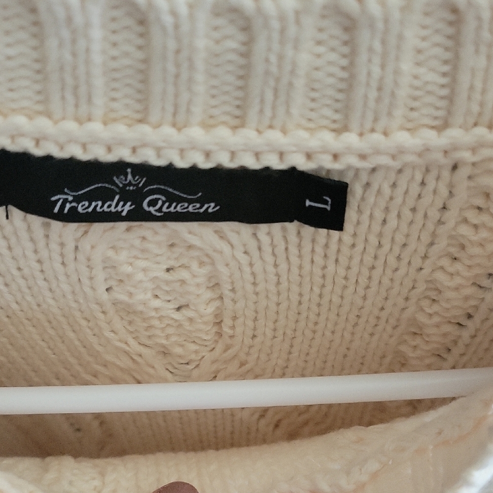 Amazon Cream Cable Knit Sweater - Picture 2 of 4